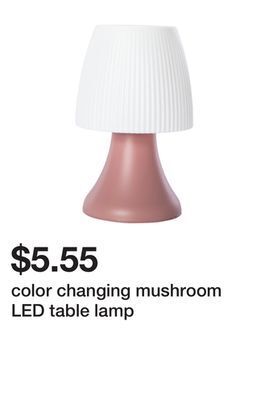 Five Below Color changing mushroom led table lamp offer
