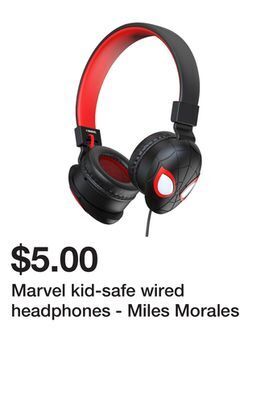 Five Below Marvel kid-safe wired headphones - miles morales offer