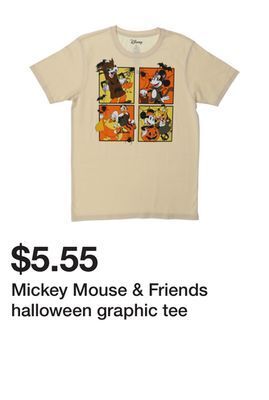 Five Below Mickey mouse & friends halloween graphic tee offer