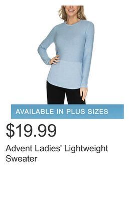 Costco Advent ladies' lightweight sweater offer