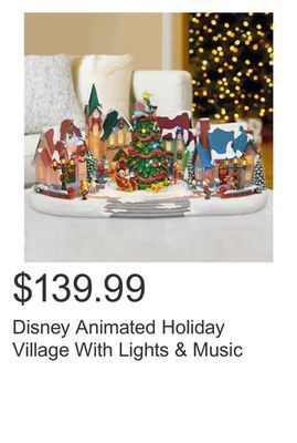 Costco Disney animated holiday village with lights & music offer