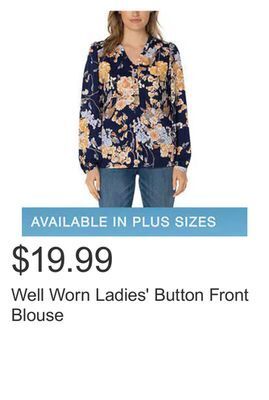 Costco Well worn ladies' button front blouse offer