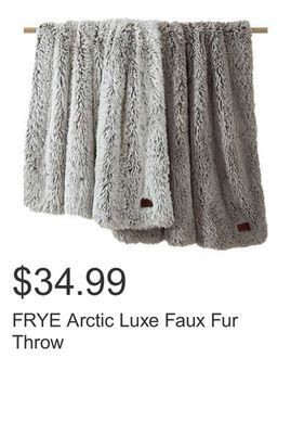 Costco Frye arctic luxe faux fur throw offer