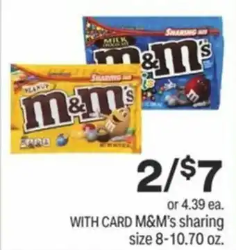 CVS M&M's Sharing Size 8-10.70 oz. offer