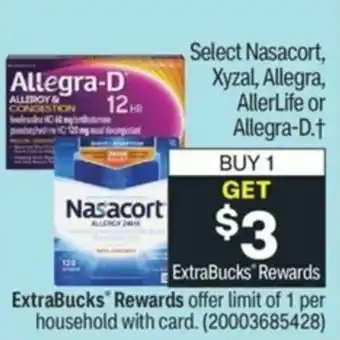 CVS Nasacort, Xyzal, Allegra, Allegra-D Or AllerLife offer
