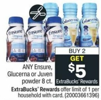 CVS Ensure Glucerna Or Juven Powder offer
