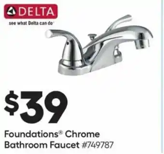 Lowe's Foundations Chrome Bathroom Faucet 749787 offer