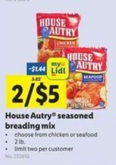 Lidl House Autry Seasoned Breading Mix offer