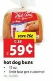Lidl Hot Dogs Buns 12 oz offer