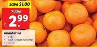 Lidl Mandarins offer