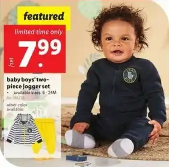Lidl Baby Boys'Two-Piece Jogger Set offer