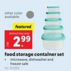 Lidl Food Storage Container Set offer