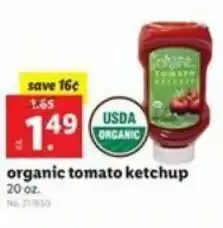 Lidl Organic Tomato Ketchup 20 oz offer