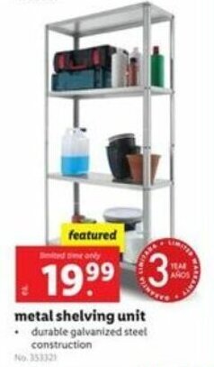 Lidl Metal Shelving Unit offer