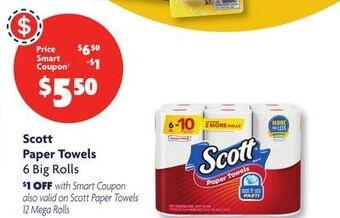 Family Dollar Scott paper towels offer