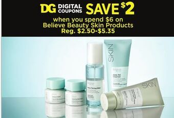 Dollar General Believe beauty skin products offer
