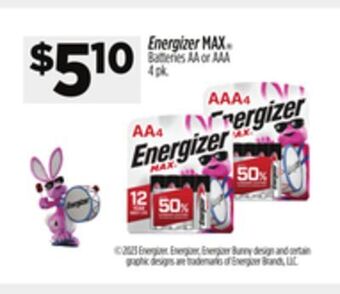 Dollar General Energizer max® batteries offer