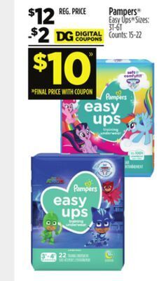 Dollar General Pampers® easy ups offer
