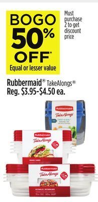 Dollar General Rubbermaid® takealongs® offer