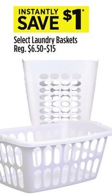 Dollar General Select laundry baskets offer