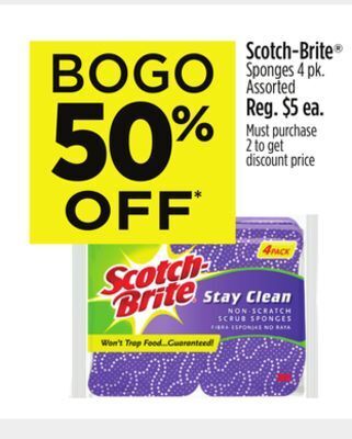 Dollar General Scotch-brite® sponges offer
