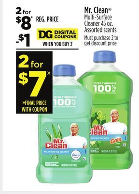 Dollar General Mr. clean® multi-surface cleaner offer