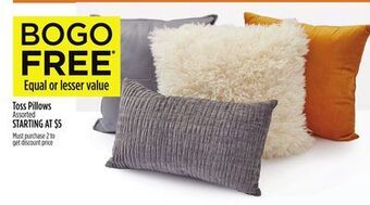 Dollar General Toss pillows offer