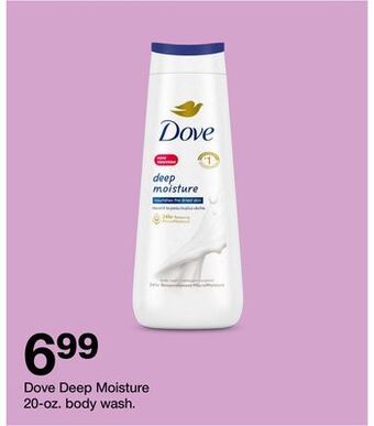 Target Dove deep moisture 20-oz. body wash offer