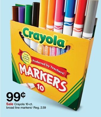 Target Crayola 10-ct. broad line markers offer