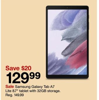 Target Samsung galaxy tab a7 lite 8.7 tablet with 32gb storage offer
