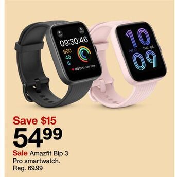 Target Amazfit bip 3 pro smartwatch offer