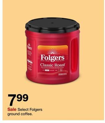 Target Select folgers ground coffee offer