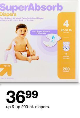 Target Up & up 200-ct. diapers offer