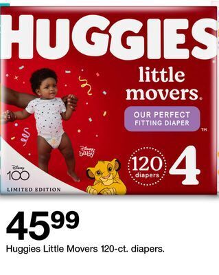 Target Huggies little movers 120-ct. diapers offer