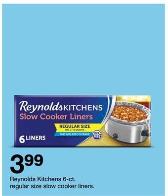 Target Reynolds kitchens 6-ct. regular size slow cooker liners offer