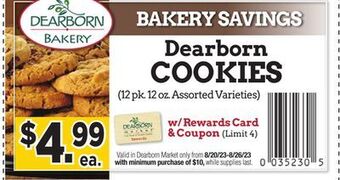 Dearborn Market Dearborn cookies offer