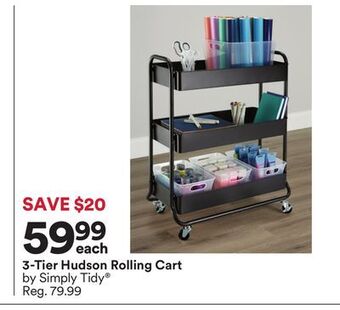 Michaels 3-tier hudson rolling cart by simply tidy® offer