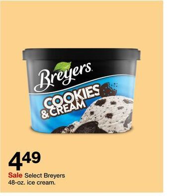 Target Select breyers 48-oz. ice cream offer