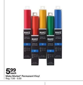 Michaels Make market® permanent vinyl offer