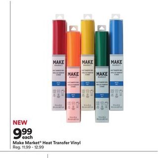 Michaels Make market® heat transfer vinyl offer