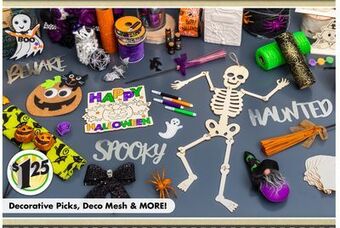 Dollar Tree Decorative picks, deco mesh & more! offer