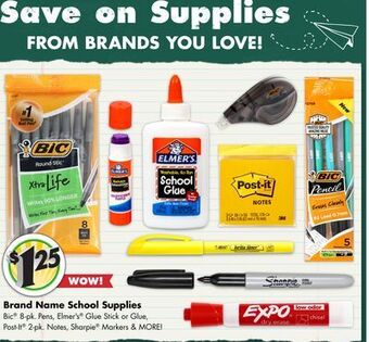 Dollar Tree Brand name school supplies offer