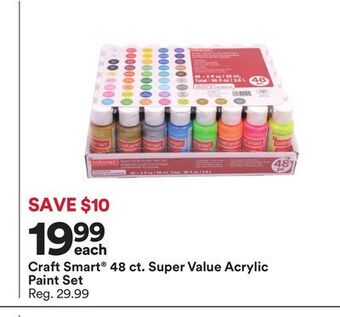 Michaels Craft smart® 48 ct. super value acrylic paint set offer