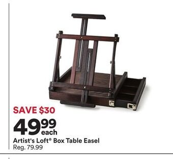 Michaels Artist's loft® box table easel offer