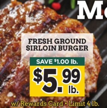 Dearborn Market Fresh ground sirloin burger offer