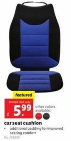 Lidl Car Seat Cushion offer