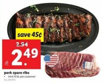 Lidl Pork Spare Ribs offer