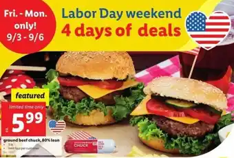 Lidl Ground Beef Chuck, 80% Lean offer