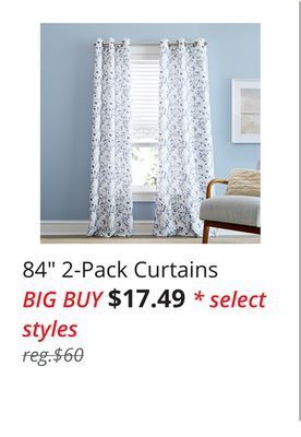 JC Penney 84 2-pack curtains offer