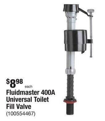 The Home Depot Fluidmaster 400a universal toilet fill valve offer